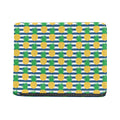 Blue Striped Pineapple Pattern Print Bifold Wallet