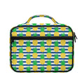 Blue Striped Pineapple Pattern Print Briefcase Bible Bag
