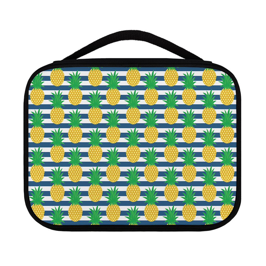 Blue Striped Pineapple Pattern Print Classic Bible Case