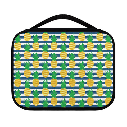 Blue Striped Pineapple Pattern Print Classic Bible Case