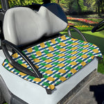 Blue Striped Pineapple Pattern Print Golf Cart Seat Cover
