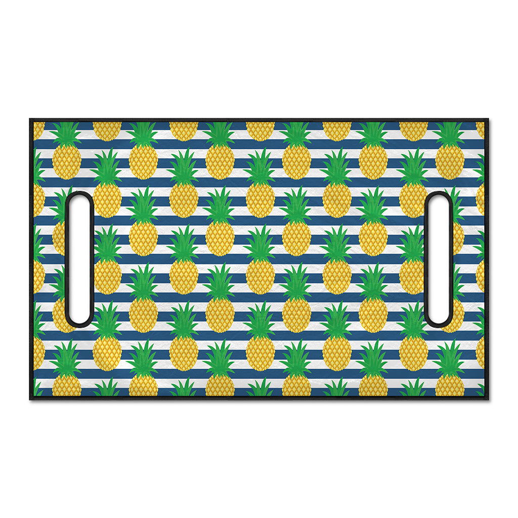 Blue Striped Pineapple Pattern Print Golf Cart Seat Cover