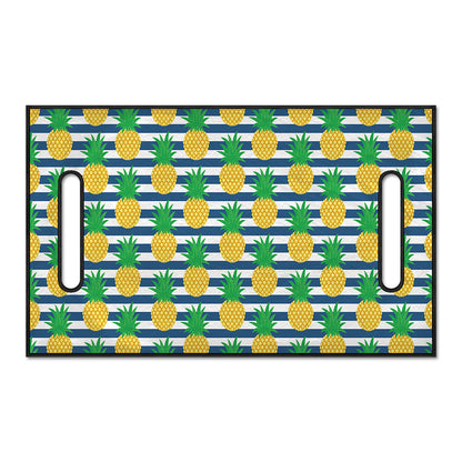 Blue Striped Pineapple Pattern Print Golf Cart Seat Cover