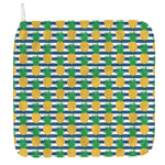 Blue Striped Pineapple Pattern Print Hand Towel