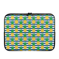 Blue Striped Pineapple Pattern Print Laptop Sleeve