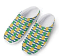 Blue Striped Pineapple Pattern Print Mesh Casual Shoes