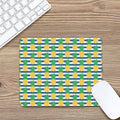 Blue Striped Pineapple Pattern Print Mouse Pad