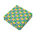 Blue Striped Pineapple Pattern Print Outdoor Seat Cushion Cover