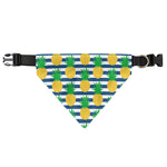 Blue Striped Pineapple Pattern Print Over The Collar Dog Bandana