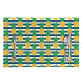 Blue Striped Pineapple Pattern Print Placemat