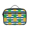 Blue Striped Pineapple Pattern Print Portable Lunch Bag