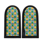 Blue Striped Pineapple Pattern Print Skillet Handle Cover