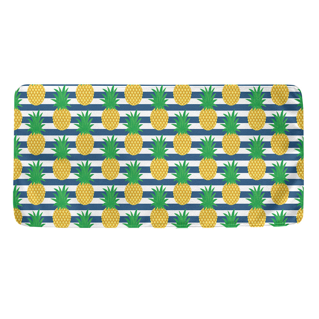 Blue Striped Pineapple Pattern Print Towel