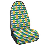 Blue Striped Pineapple Pattern Print Waterproof Car Seat Cover