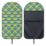 Blue Striped Pineapple Pattern Print Waterproof Car Seat Cover