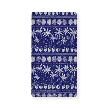 Blue Summer Coconut Pattern Print Baby Crib Sheet