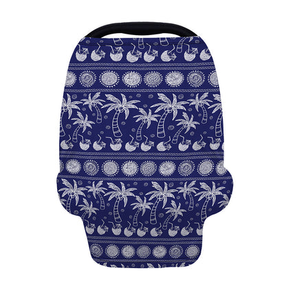 Blue Summer Coconut Pattern Print Baby Seat Cover