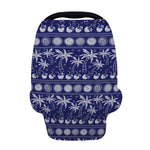 Blue Summer Coconut Pattern Print Baby Seat Cover