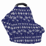 Blue Summer Coconut Pattern Print Baby Seat Cover