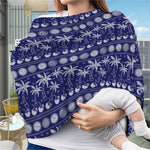 Blue Summer Coconut Pattern Print Baby Seat Cover