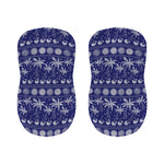 Blue Summer Coconut Pattern Print Bar Stool Covers