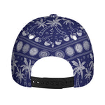 Blue Summer Coconut Pattern Print Baseball Cap