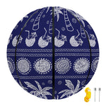 Blue Summer Coconut Pattern Print Basketball