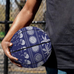 Blue Summer Coconut Pattern Print Basketball
