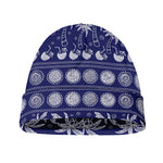 Blue Summer Coconut Pattern Print Beanie