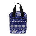 Blue Summer Coconut Pattern Print Bible Tote Bag