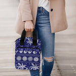 Blue Summer Coconut Pattern Print Bible Tote Bag