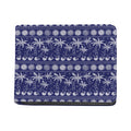 Blue Summer Coconut Pattern Print Bifold Wallet