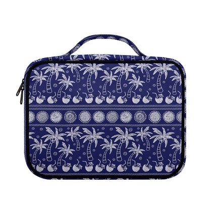 Blue Summer Coconut Pattern Print Briefcase Bible Bag