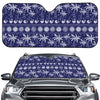 Blue Summer Coconut Pattern Print Car Windshield Sun Shade