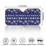 Blue Summer Coconut Pattern Print Car Windshield Sun Shade