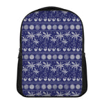 Blue Summer Coconut Pattern Print Casual Backpack