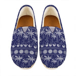 Blue Summer Coconut Pattern Print Casual Shoes