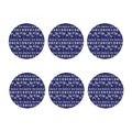 Blue Summer Coconut Pattern Print Coaster Set