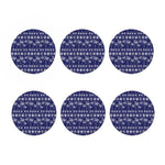 Blue Summer Coconut Pattern Print Coaster Set