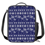 Blue Summer Coconut Pattern Print Crossbody Lunch Bag