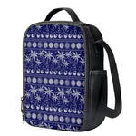 Blue Summer Coconut Pattern Print Crossbody Lunch Bag