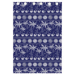 Blue Summer Coconut Pattern Print Curtain