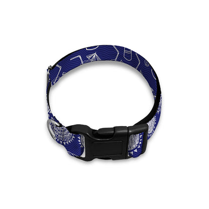 Blue Summer Coconut Pattern Print Dog Collar