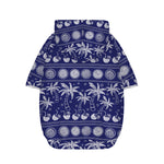 Blue Summer Coconut Pattern Print Dog Zip Up Hoodie