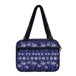Blue Summer Coconut Pattern Print Double Strap Bible Bag
