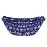Blue Summer Coconut Pattern Print Fanny Pack
