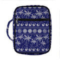 Blue Summer Coconut Pattern Print Front Pocket Bible Bag