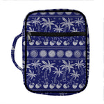 Blue Summer Coconut Pattern Print Front Pocket Bible Bag
