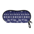 Blue Summer Coconut Pattern Print Glasses Case