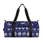 Blue Summer Coconut Pattern Print Gym Bag
